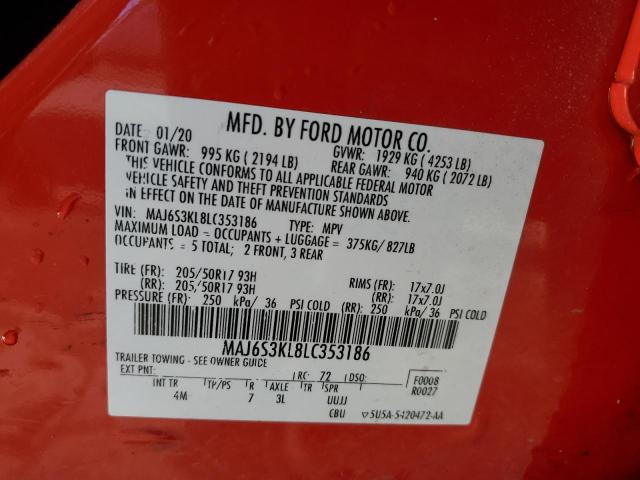 Photo 14 from auction – 2020 FORD ECOSPORT T with VIN MAJ6S3KL8LC353186