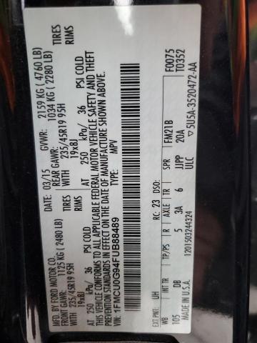 Photo 14 from auction – 2015 FORD ESCAPE SE with VIN 1FMCU0G94FUB88489