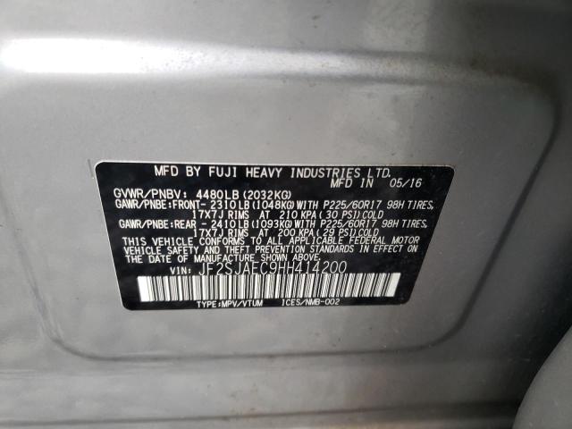 Photo 14 from auction – 2017 SUBARU FORESTER 2 with VIN JF2SJAEC9HH414200