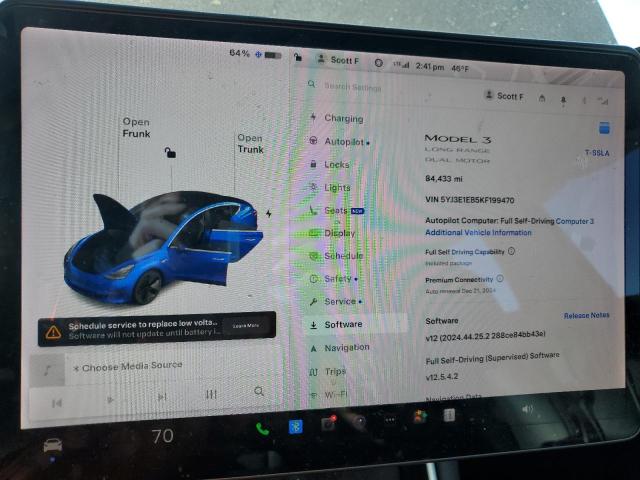 Снимка 9 от търг – 2019 TESLA MODEL 3 с VIN 5YJ3E1EB5KF199470