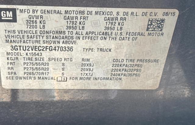 Photo 10 from auction – 2015 GMC SIERRA K15 with VIN 3GTU2VEC2FG470336