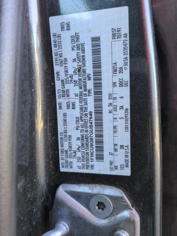 Photo 14 from auction – 2016 FORD ESCAPE SE with VIN 1FMCU9G97GUB47649
