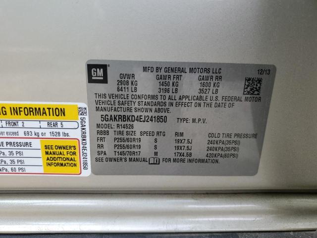 Photo 14 from auction – 2014 BUICK ENCLAVE with VIN 5GAKRBKD4EJ241850