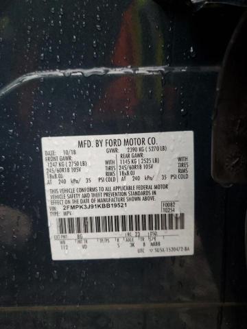 Photo 14 from auction – 2019 FORD EDGE SEL with VIN 2FMPK3J91KBB19521