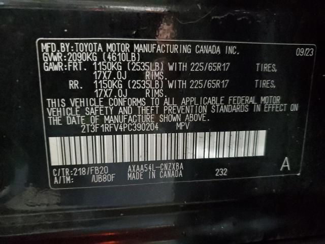 Photo 14 from auction – 2023 TOYOTA RAV4 LE with VIN 2T3F1RFV4PC390204