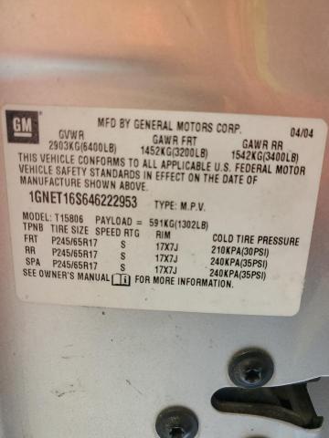 Photo 14 from auction – 2004 CHEVROLET TRAILBLAZE with VIN 1GNET16S646222953
