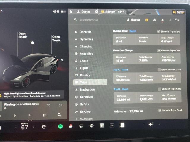 Photo 9 from auction – 2021 TESLA MODEL 3 with VIN 5YJ3E1EC5MF064940