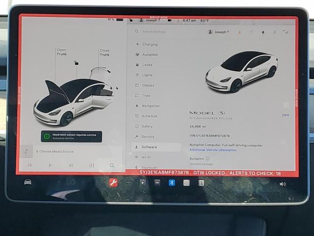Photo 9 from auction – 2021 TESLA MODEL 3 with VIN 5YJ3E1EA8MF873878