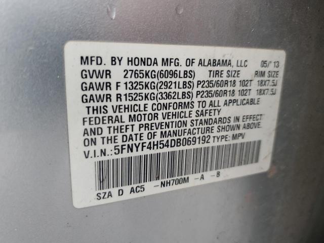 Photo 14 from auction – 2013 HONDA PILOT EXL with VIN 5FNYF4H54DB069192