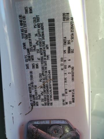 Photo 14 from auction – 2015 FORD ESCAPE TIT with VIN 1FMCU9J9XFUC00349