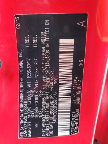 Photo 14 from auction – 2015 TOYOTA SIENNA XLE with VIN 5TDYK3DC9FS586173