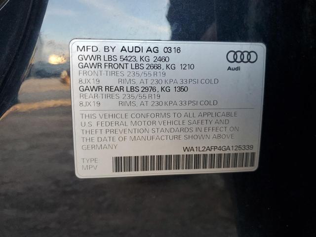 Photo 14 from auction – 2016 AUDI Q5 PREMIUM with VIN WA1L2AFP4GA125339