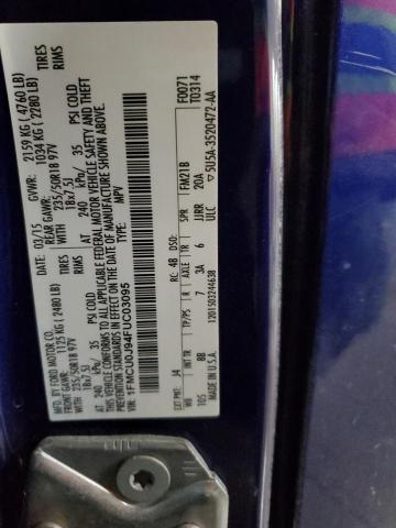 Photo 14 from auction – 2015 FORD ESCAPE TIT with VIN 1FMCU0J94FUC03095