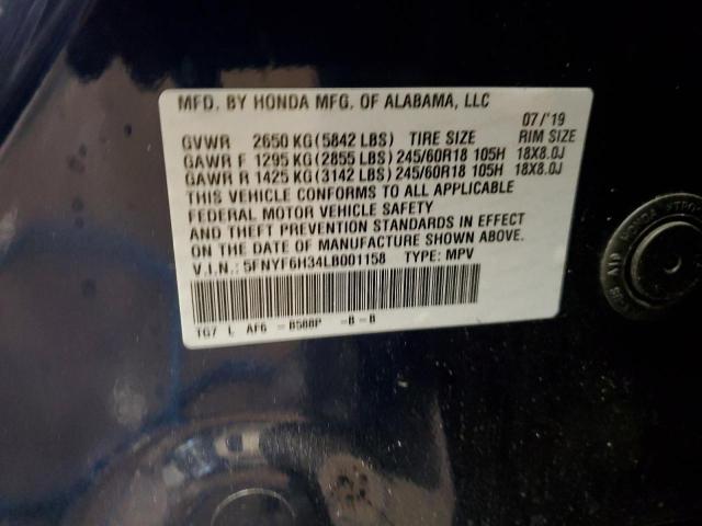 Photo 14 from auction – 2020 HONDA PILOT EX with VIN 5FNYF6H34LB001158