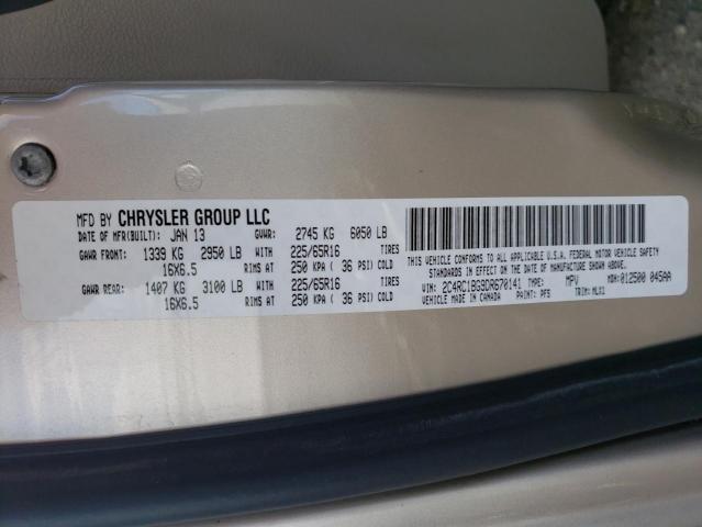 Photo 14 from auction – 2013 CHRYSLER TOWN & COU with VIN 2C4RC1BG9DR670141