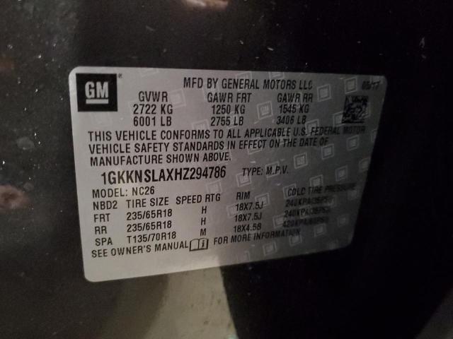 Photo 14 from auction – 2017 GMC ACADIA SLE with VIN 1GKKNSLAXHZ294786