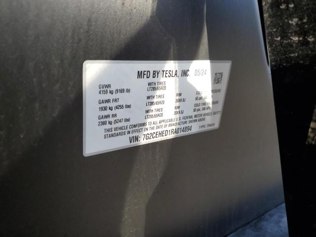 Photo 14 from auction – 2024 TESLA CYBERTRUCK with VIN 7G2CEHED1RA014894