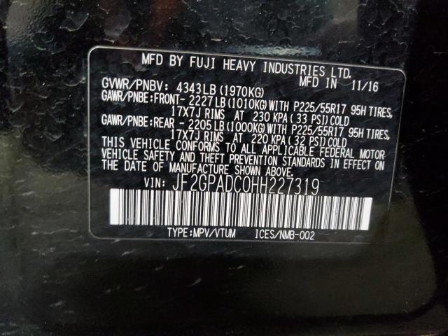 Photo 14 from auction – 2017 SUBARU CROSSTREK with VIN JF2GPADC0HH227319