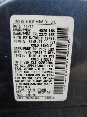 Photo 14 from auction – 2012 NISSAN ROGUE S with VIN JN8AS5MV6CW375107