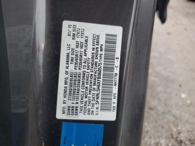 Photo 14 from auction – 2015 HONDA ODYSSEY EX with VIN 5FNRL5H6XFB060575
