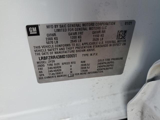 Photo 14 from auction – 2021 BUICK ENVISION A with VIN LRBFZRR43MD100651