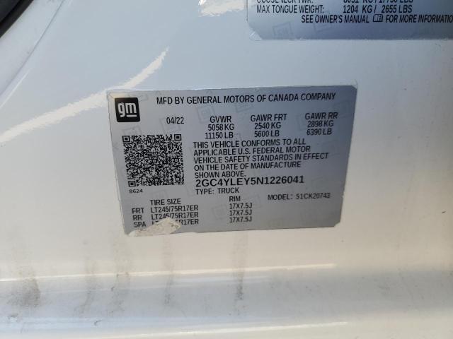Photo 10 from auction – 2022 CHEVROLET SILVERADO with VIN 2GC4YLEY5N1226041