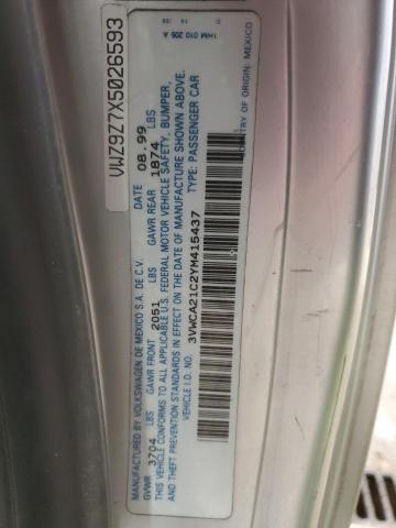 Photo 14 from auction – 2000 VOLKSWAGEN NEW BEETLE with VIN 3VWCA21C2YM415437