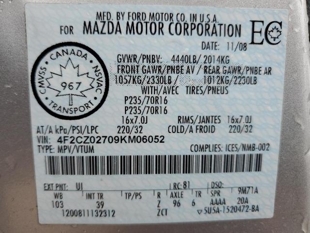 Zdjęcie 14 z aukcji – 2009 MAZDA TRIBUTE I z VIN 4F2CZ02709KM06052
