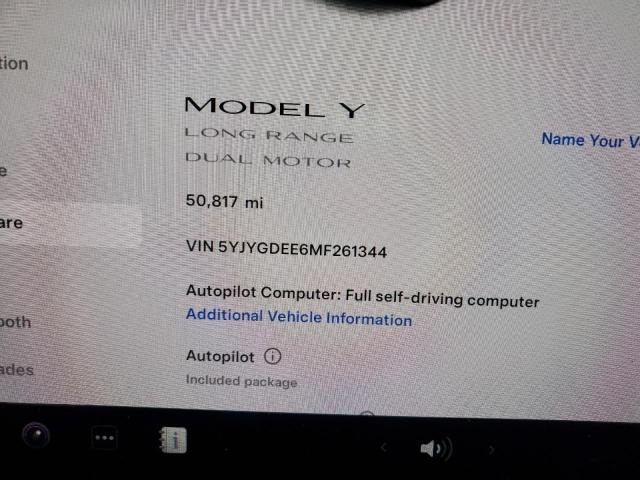 Photo 9 from auction – 2021 TESLA MODEL Y with VIN 5YJYGDEE6MF261344