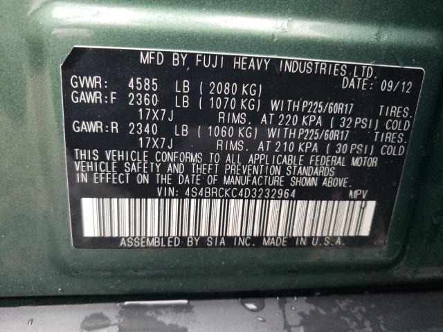 Photo 14 from auction – 2013 SUBARU OUTBACK 2. with VIN 4S4BRCKC4D3232964