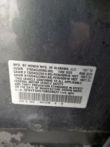 Zdjęcie 14 z aukcji – 2013 HONDA PILOT EXL z VIN 5FNYF4H57DB028622
