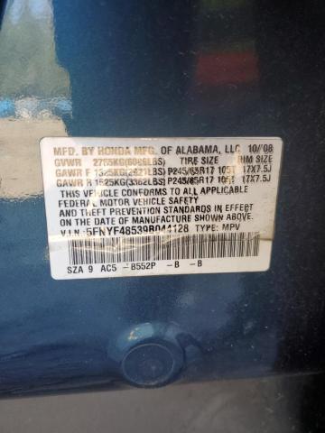 Photo 14 from auction – 2009 HONDA PILOT EXL with VIN 5FNYF48539B044128