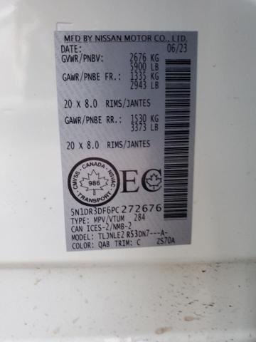 Photo 14 from auction – 2023 NISSAN PATHFINDER with VIN 5N1DR3DF6PC272676
