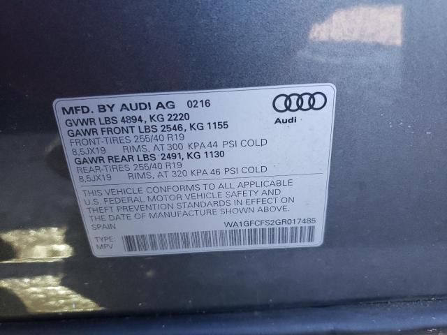 Photo 14 from auction – 2016 AUDI Q3 PRESTIG with VIN WA1GFCFS2GR017485