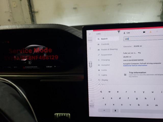 Photo 9 from auction – 2022 TESLA MODEL S with VIN 5YJSA1E58NF468129