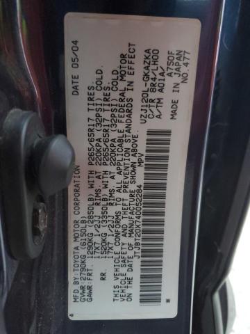 Photo 14 from auction – 2004 LEXUS GX 470 with VIN JTJBT20X740052284
