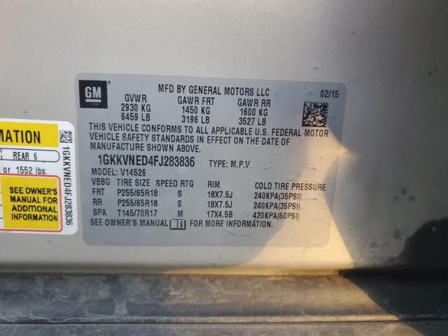 Photo 14 from auction – 2015 GMC ACADIA SLE with VIN 1GKKVNED4FJ283836