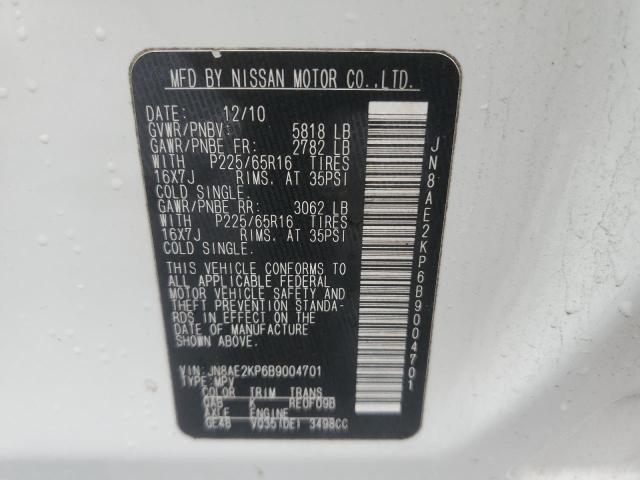 Photo 14 from auction – 2011 NISSAN QUEST S with VIN JN8AE2KP6B9004701
