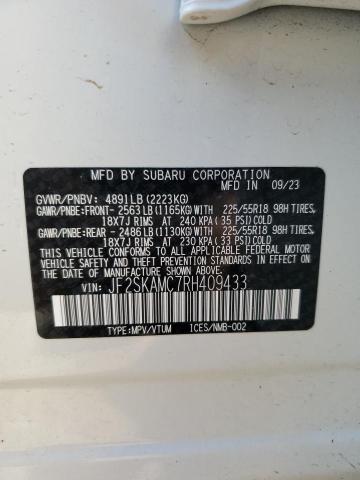 Photo 14 from auction – 2024 SUBARU FORESTER T with VIN JF2SKAMC7RH409433