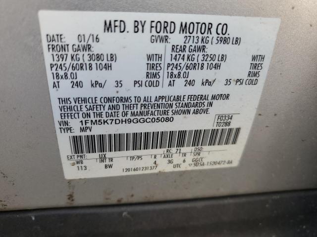 Photo 14 from auction – 2016 FORD EXPLORER X with VIN 1FM5K7DH9GGC05080