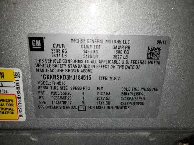 Photo 14 from auction – 2017 GMC ACADIA LIM with VIN 1GKKRSKD3HJ184516