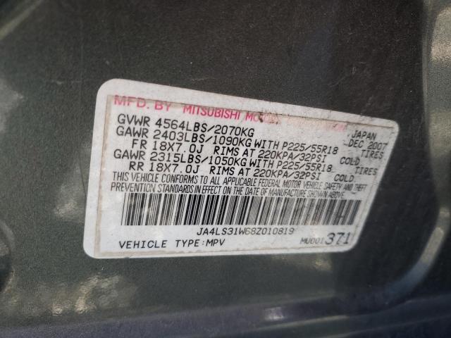 Photo 14 from auction – 2008 MITSUBISHI OUTLANDER with VIN JA4LS31W68Z010819