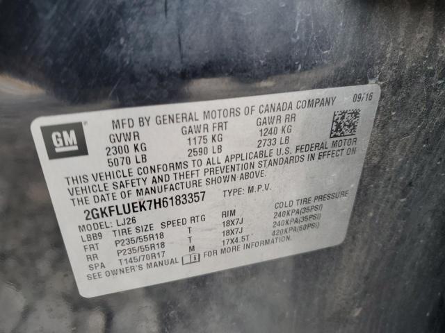Photo 14 from auction – 2017 GMC TERRAIN SL with VIN 2GKFLUEK7H6183357