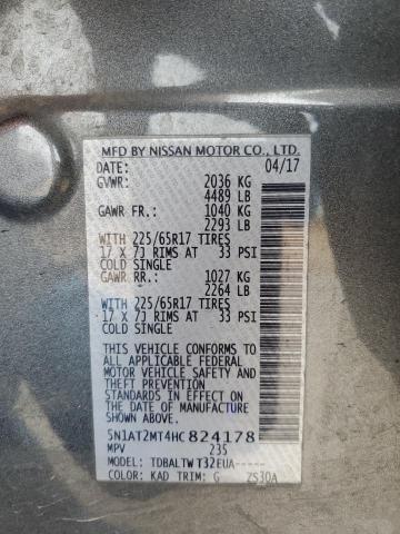 Photo 14 from auction – 2017 NISSAN ROGUE S with VIN 5N1AT2MT4HC824178