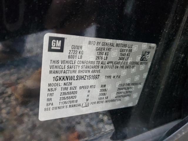 Photo 14 from auction – 2017 GMC ACADIA SLT with VIN 1GKKNWLS9HZ151697