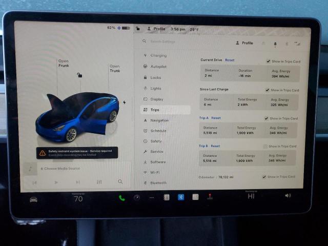 Photo 9 from auction – 2022 TESLA MODEL 3 with VIN 5YJ3E1EB9NF305214