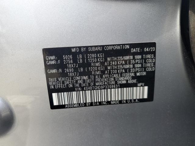 Photo 14 from auction – 2023 SUBARU OUTBACK LI with VIN 4S4BTGND9P3208631