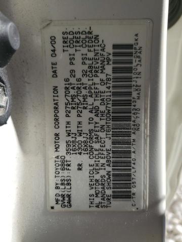 Photo 14 from auction – 2000 LEXUS LX 470 with VIN JT6HT00W7Y0114787