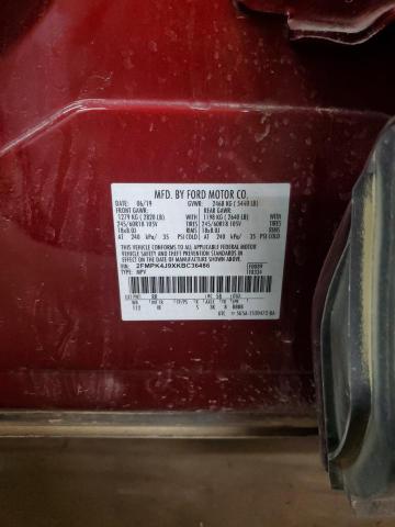 Photo 14 from auction – 2019 FORD EDGE SEL with VIN 2FMPK4J9XKBC36486