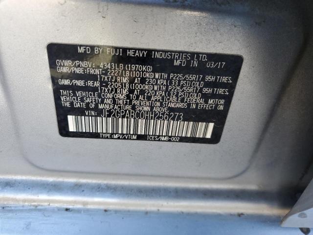 Photo 14 from auction – 2017 SUBARU CROSSTREK with VIN JF2GPABC0HH256273